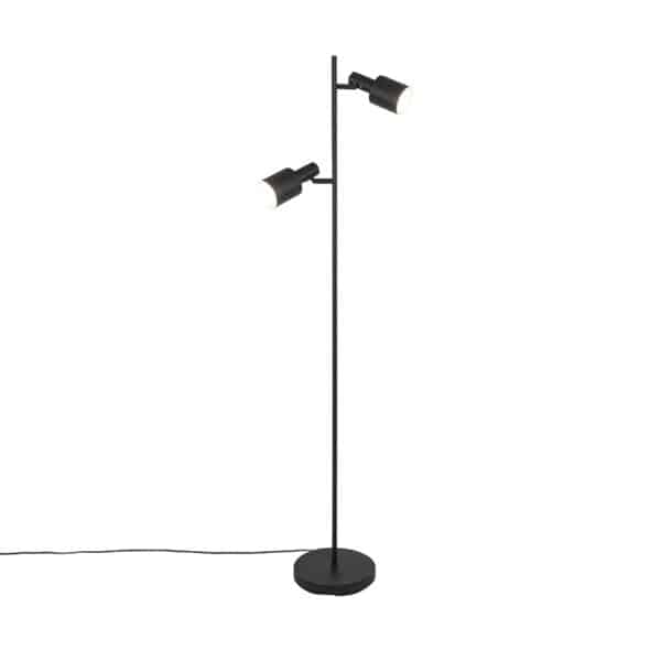 Moderne Stehlampe schwarz 2-flammig - Stijn