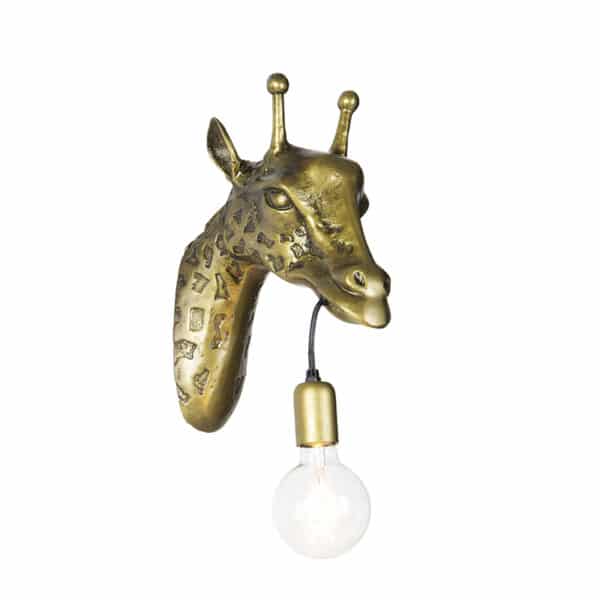 Vintage Wandlampe Messing - Giraffe