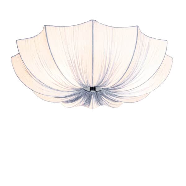 Design-Deckenlampe graue Seide 52 cm 3-flammig - Plu