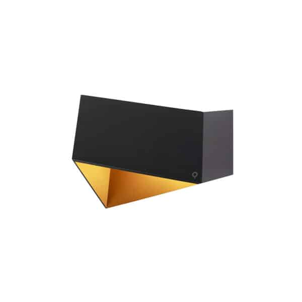 Design Wandleuchte schwarz mit Gold - Fold