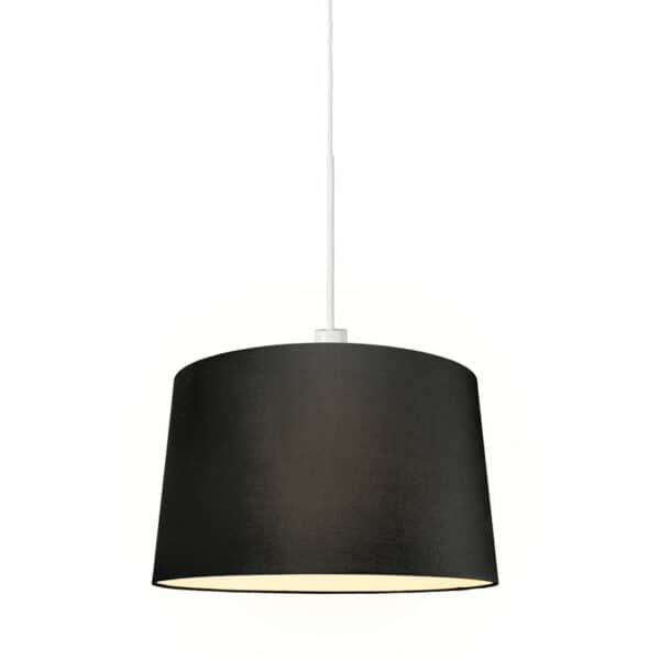 Moderne Hängelampe weiß mit Schirm 45 cm schwarz - Combi 1